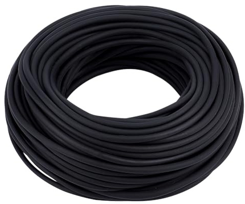 BENECREAT Tubolare In PVC Da 30 m/32.8 iarde, Cordino di Plastica Nera Da 4mm per Rivestimento Divano, Sedia, Runner Da Tavolo, Decorazione di Materassi e Tende