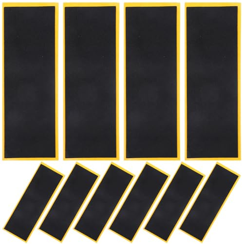 Parliky 10 Unidades Cinta Antideslizante para Patineta de Dedo Espuma Alta Elasticidad 38x110 Mm Color Negro Suministros para Finger Skate Uso Recreativo