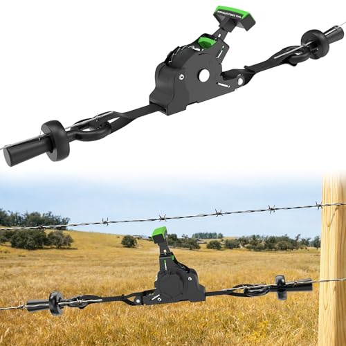 Magoleo Upgraded Fence Barbed Wire Stretcher Tool, Retractable Ratchet Wire Tensioner & Puller Tool, 8 FT Retractable, Universal Wire Compatibility, Lightweight & Portable Under 4 lbs