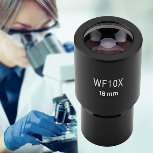OPPWONG DM WF001 10X Vidvinkelokular, 23,2 Mm Vidvinkelokular, Optisk Mikroskoplins med Ljus, Klar Bild, Idealisk för Biologiska Mikroskop