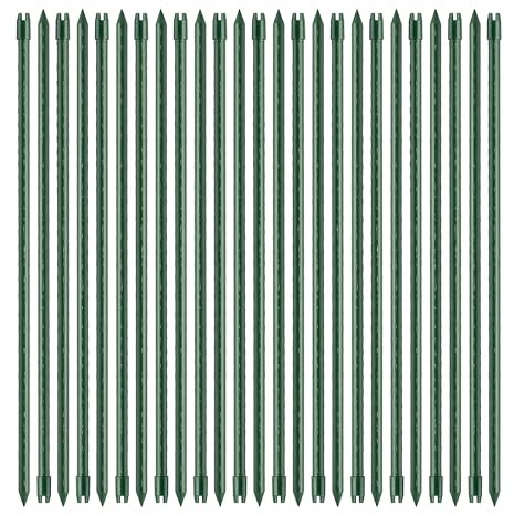 25 Paletti in Acciaio per Piante e Orto – Bastoni di Supporto Resistenti per Rampicanti, Recinzioni e Tutori Giardino – Stecche per Piante Varie Misure - 150 cm – Ø 11 mm