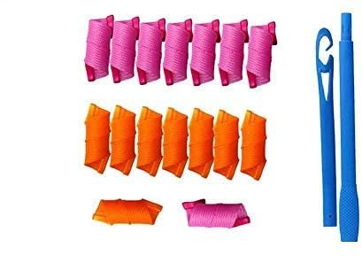ADEKKPK Kit De Coiffage De Bigoudi en Spirale Bricolage Sn 2-en-1 Escargot Curl Et Ondulé Curl Femelle sans épingle à Cheveux Chauffante Adaptéà Divers Types De Cheveux Longs/Courts.,16PCS