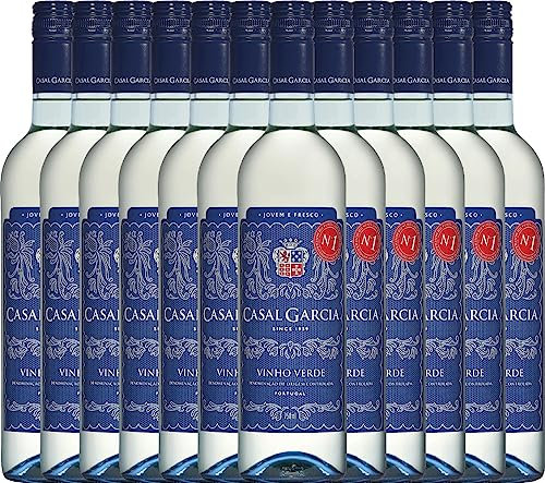 Vinho Verde von Casal Garcia - Weißwein 12x 0,75l VINELLO - 12er - Weinpaket inkl. kostenlosem VINELLO.weinausgießer