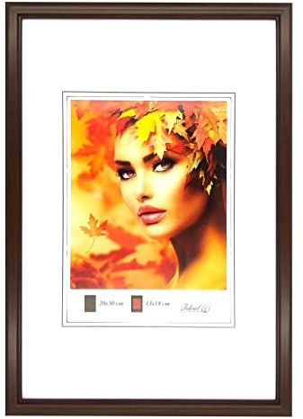 IDEAL TREND Eco Kunststoff Bilderrahmen Wanddeko Collage Poster Bilder Foto Rahmen: Farbe: Nuss | Format: 20x30