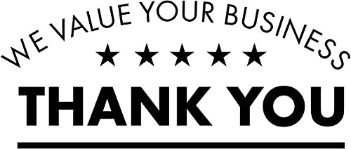 Thank You Self Inking Stamp | Multiple Designs | Multiple Color Options (We Value Your Business)