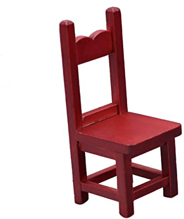 TOYANDONA Miniatura Sedia Decorativa Legno Rosso Per Casa Delle Bambole Giocattolo Ornamentale Realistico Per Arredamento Di Stanze Piccole e Accessori Per Gioco