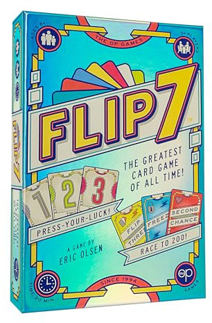 USAopoly | Flip 7 | Party Card Game | Ages 8+ | 3+ Players | 20+ Minutes Playing Time