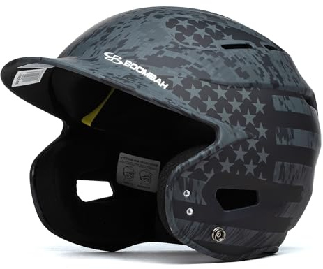 Boombah DEFCON Batting Helmet Sleek Profile USA Clandestine Navy/White/Red - Size Junior 6 1/4 - 7