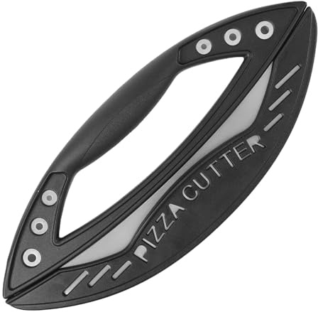 Lnhgh Cortador de pizza profesional,Cortador de pizza de acero inoxidable | Herramienta para cortar pizza,Cortador de pizza con anillo semicircular, cubierta ergonómica para cortadora de pizza de