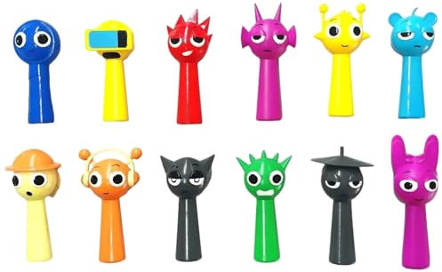 12PCS Sprunki Spielzeugfiguren Set, Bunte Sprunki Action Figures für Kinder und Erwachsene, Gamer und Deko, Ideal für Weihnachten und Geburtstage (#A)