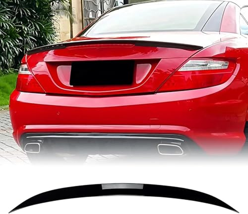 QDFNJYONG Coche Alerón Trasero para Mercedes Benz SLK R172 Black 2011-2015,Techo ala Cubierta Ventana Trasera Resistencia Durabilidad Maletero ala del Techo,A/Gloss Black