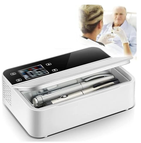 YXCMD Nevera Portátil para Insulina - Refrigerador Médico con Batería Recargable (10 Horas), Control de Temperatura 2-8°C, Para Suministros de Diabetes, Medicamentos y Vacunas, Compacto