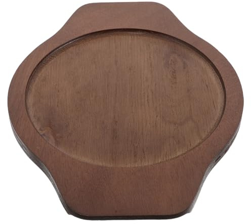 CIYODO Bandeja de Madera Ovalada Resistente al Calor Base para Cuencos de Piedra Coreanos Salvamanteles para Platos Calientes Soporte Antitérmico para Cocina y Decoración de Mesa Festiva