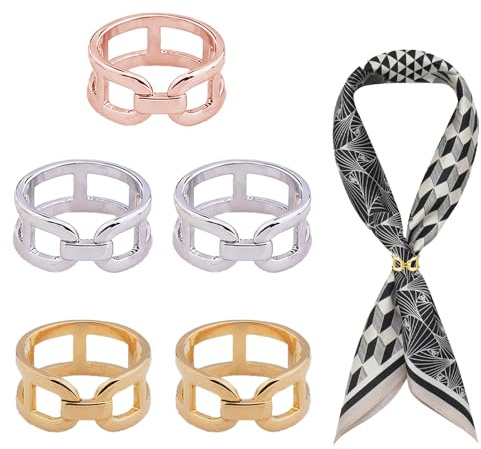 YFTRFR 5 Pièces Anneaux pour Foulard, Alliage de Zinc Boucle Wrap Accessoires de Rétro À La Mode pour Femmes, Vêtements, Châles, Réception, Cocktail(3 Couleur)