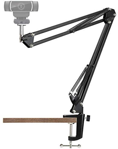 Acetaken 83cm Webcam Support Suspension Boom Bras Pince De Bureau Support pour Logitech Webcam C925e C922x C922 C930e C930 C920 C615