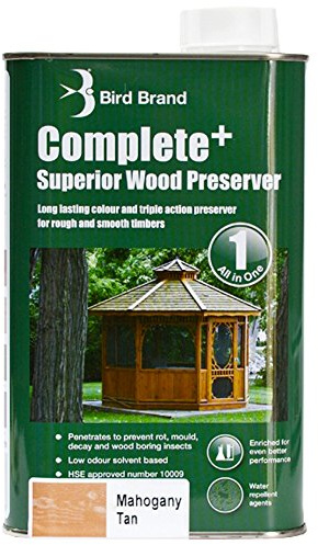 Bird Brand Complete+ Superior Wood Preserver Mahogany Tan - 1 Litre
