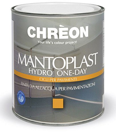 Mantoplast Hydro One-Day / BIANCO SAT. L.0.75 / finitura all'acqua per pavimentazioni in cemento, ceramica e klinker