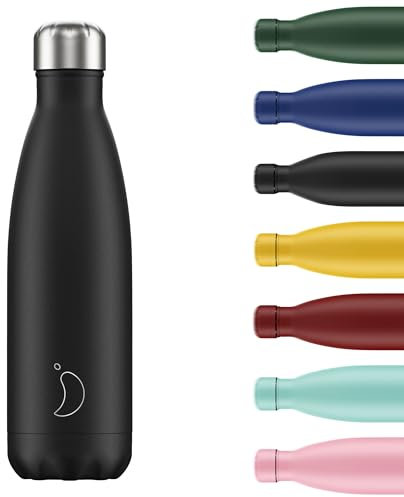 Chilly's Water Bottle - Stainless Steel and Reusable - Leak-Proof, Sweat-Free - Black - 750 ml
