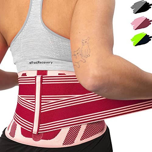 Feel Recovery Faja Lumbar Hombre/Mujer - Faja Ortopédica para Trabajo y Deporte - Cinturón Lumbar para Ciática, Hernia de Disco, Lumbago, Escoliosis y Alivio del Dolor Espalda