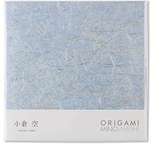 Traditionelles japanisches Mino-Washi-Origami-Papier, Ogura Sora, Hellblau, 15,5 cm, 20 Blatt, hochwertiges Washi-Papier, natürliche Hanffaser-Textur