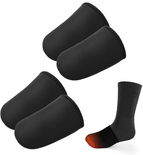 2 Paires de Chauffe Orteils en Néoprène, Chauffe Orteils Thermiques Toe Warmers Manches pour Réchauffer Les Pieds Chasse Cyclisme Course Randonnée, pour Femmes Hommes (Taille S)