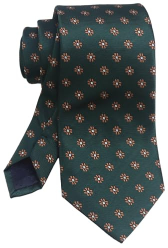 Rosiika Men Pine Green Floral Tie Woven Casual Stylish Suit Winter Woven Texture Neckties Nice Presents Ideal