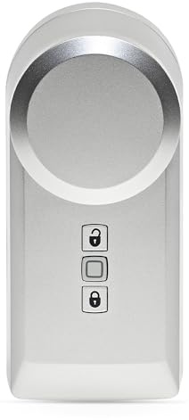 Homematic IP Smart Home Türschlossantrieb, silber, elektronisches Türschloss, Smart Lock nachrüstbar ohne Umbau, Türöffner steuerbar per App, Alexa & Google Assistant, 160556A0