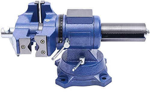 Schraubstock Werkbank Parallel-Schraubstock 360° Drehbar Tischschraubstock 100 mmDrehteller Bohrmaschine Vorderzange Werkbankschraubstock