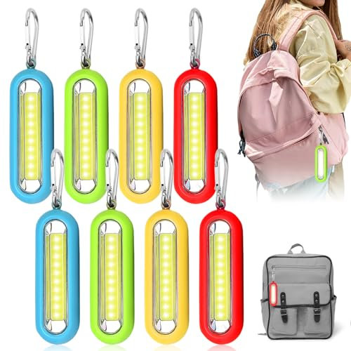 8 Stück Led Blinklicht Schulranzen, Led Clip Lampe, Led Blinklicht Sicherheitslicht, Lauflampe Joggen, Lauflicht Led Stirnlampe, Lauflicht Klein Stirnlampe Mit 3 Lichtmodi Für Laufen, Schultasche