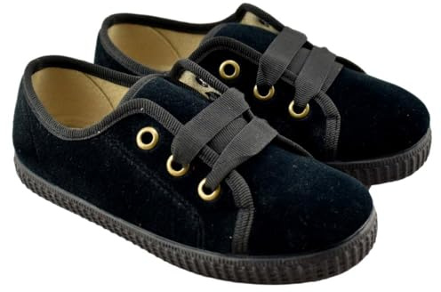 Batilas - Zapato de Terciopelo con Cierre de Cordones 458693 Terciopelo