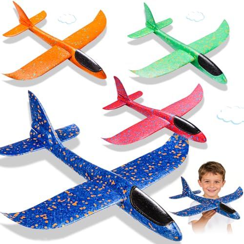 37cm Glider Planes for Kids 4PCS Foam Plane Toys, Polystyrene Airplane