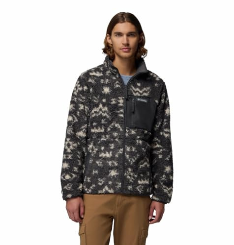 Columbia Winter Pass™ Fleece, Giacca in pile Sherpa reversibile da Uomo (IT, Testo, S, Regular, Regular, Shark/Peaked Tonal)