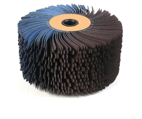 Cepillo de lijado de tambor de alambre, abrasivos de grano 120-600, rueda de pulido de madera para pulir tallar raíces, muebles curvos, manualidades de resina y productos de metal cepillado (grano 320
