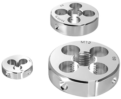 Filiere fisse per filettatura a destra, Filiera for filettatura metrica sinistra da M2 a M52 rotonda 1 pz(M27 x 3.0 (Outside 55mm))