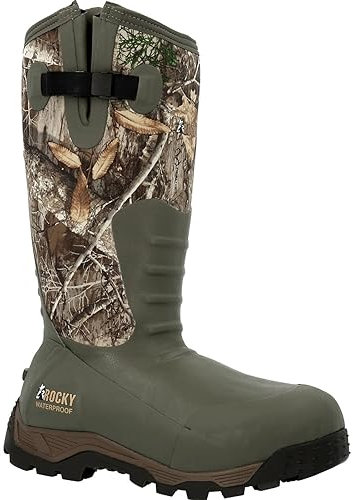 ROCKY Sport Pro Rubber 1200G Insulated Waterproof Outdoor Boot, Realtree Edge, Size 14(M)