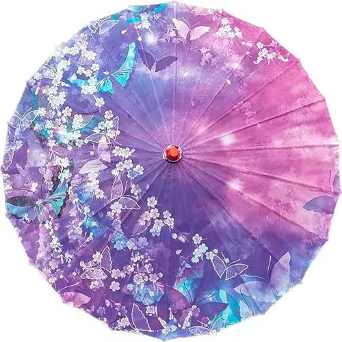 Bestage 32 Chinese Japanese Handmade Cloth Parasol Umbrella,Decoration Art Dance Classical Umbrella for Wedding Parties Photography Costumes Cosplay（1 PCS