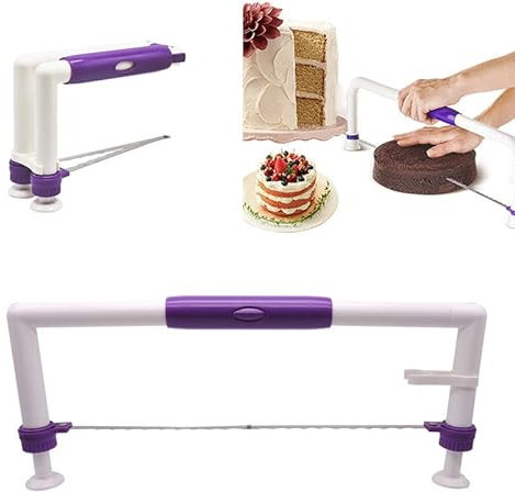 Adjustable Cake Leveler Cutter, 4-9 Inch Cakes Toast Bread Slicer Saw, Foldable Stainless Steel Angel Food Cakes Layer Cutter Cutting Leveling Tool