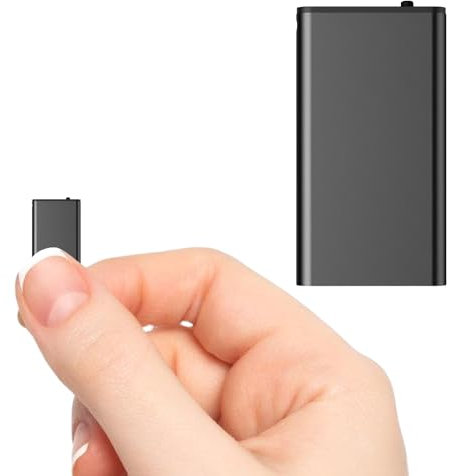 Diktiergerät Mini, 16GB Audiorekorder mit Rauschunterdrückung, Aufnahmegerät mit Löschfunktion, Mini Digitales Diktiergerät, Digital Voice Recorder, Audio Recorder für Sitzungen Interviews Vorträge