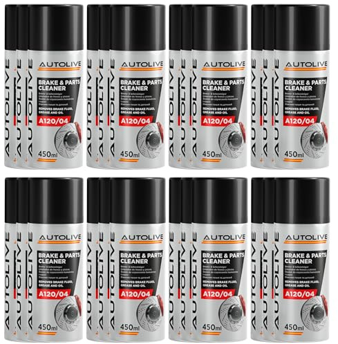AUTOLIVE GROUP Limpiador de Frenos y Embrague - Brake & Parts Cleaner Pack de 24 - Ayuda a Eliminar Aceites, Grasas, Alquitrán, Resina y Pegamento - No Daña Articulaciones ni Juntas - 450 mL