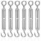 Pack de 6 tensores de cuerda tensores, ganchos tensores ajustables de acero inoxidable 304 M6 OC, ganchos tensores para cuerda, ganchos tensores para toldos o tendederos (plata)