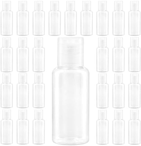 MOUYAT 110PCS 30ml Travel Bottle, 30ml Plastic Bottles with Lids, Refillable Clear Flip Cap Bottles for Trip, Lotion, Toiletries