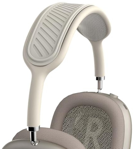 QINZAC Silikon-Kopfband-Abdeckung für AirPods Max (New 2024) - Kopfhörer-Schutz, Komfortkissen, Top-Pad, Zubehör, kompatibel mit Apple AirPods (Off-White)