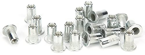 Inserti Filettati Rivetti M3x20, Kit Rivetti Cavi a Testa Aperta 100 Pezzi - Materiale in Lega di Alluminio, Resistenza alla Corrosione, Uso Industriale e Fai da Te