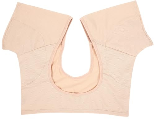 Healifty Breathable Underarm Sweat Vest Pads for Women Elastic Comfortable Sweatproof Undershirt with Quick Absorbing Sweat Guard Washable Reusable for Running Yoga Sports Skin Color Size L