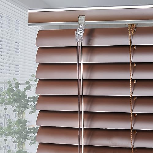 Sh000ad Tende a Lamelle Veneziane in Alluminio Marrone,Tenda Veneziana Orizzontali per Finestre,Tende Verticali in Metallo,Parasole,Privacy,per Cucina Home Office,Larghezza x Altezza (120x230cm)