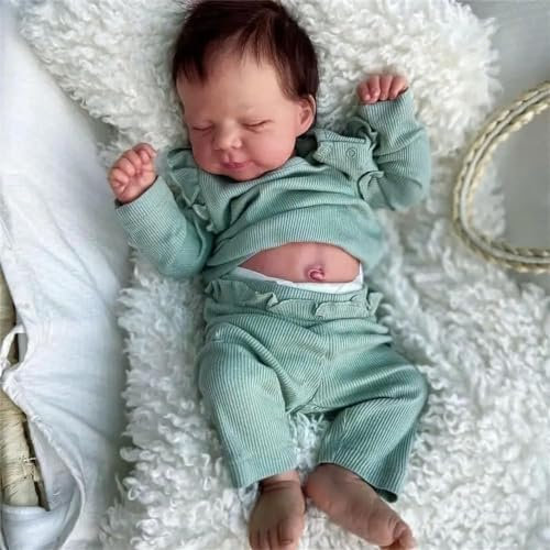 Anano Muñeca Reborn Niña 46CM Bebe Reborn Silicona Cuerpo Completo Muñeco Reborn Recién Nacido Bebe Reborn Realista Bebé Reborn Niñas De Silicona con Ropa De