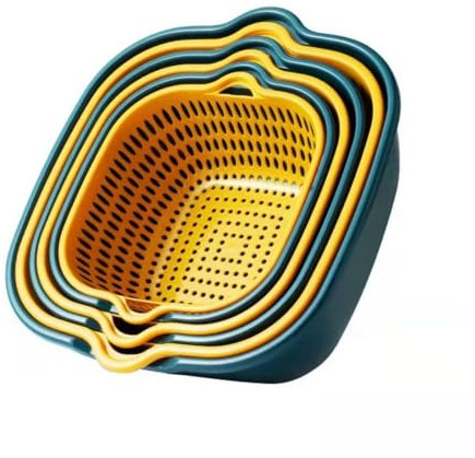 Generic 2-in-1 filtro da cucina multifunzione set, filtro da cucina, filtro da cucina plastica, 3 dimensioni, del filtro per frutta riso verde insalata da cucina filtro (set 3 pezzi)