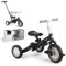 KikkaBoo FLIP 5-in-1 Dreirad Laufrad, Kinderrad ab 1 bis 5 Jahren mit Schubstange, Umwandelbares Kinderdreirad zum Laufrad mit oder ohne Pedale, verstellbar und umbaubar, Schwarz