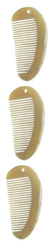 Beatifufu 3 Stk Kamm Haarglätter für dickes Haar Haarkämme für Frauen Naturhaarbürste Haarflaum für lockiges Haar Luft Glätteisen Glättung Mini-Haarglätter perforierende Kämme Yak-Horn