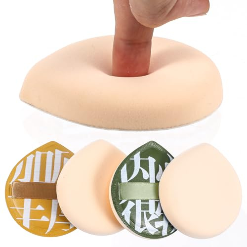 4 Pcs Makeup Sponge Puff for Foundation, Korean Makeup Powder Puff, Makeup Cushion Puff, Super Soft Beauty Sponge Foundation Applicator or Liquid, Cream, and Powder (Large Size)